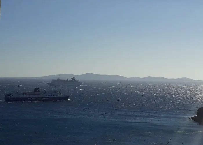 Mykonos Beachfront House With Sunset & Delos View