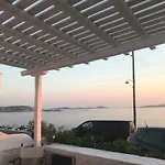 別荘 Mykonos Beachfront House With Sunset & Delos View *