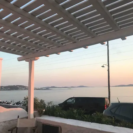Дом отдыха Mykonos Beachfront House With Sunset & Delos View *